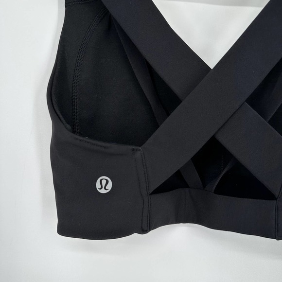 Lululemon Sweat Times Bra Criss Cross Racerback Sports Bra Black - Picture 6 of 9